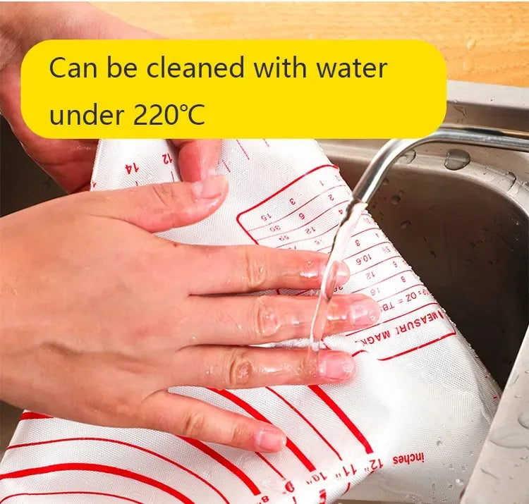 BUYYES 1PCS White And Red Kneading Mat Silicone Baking Mat Pizza Cake Dough Maker Kitchen Cooking Grill Gadget Baking Utensils