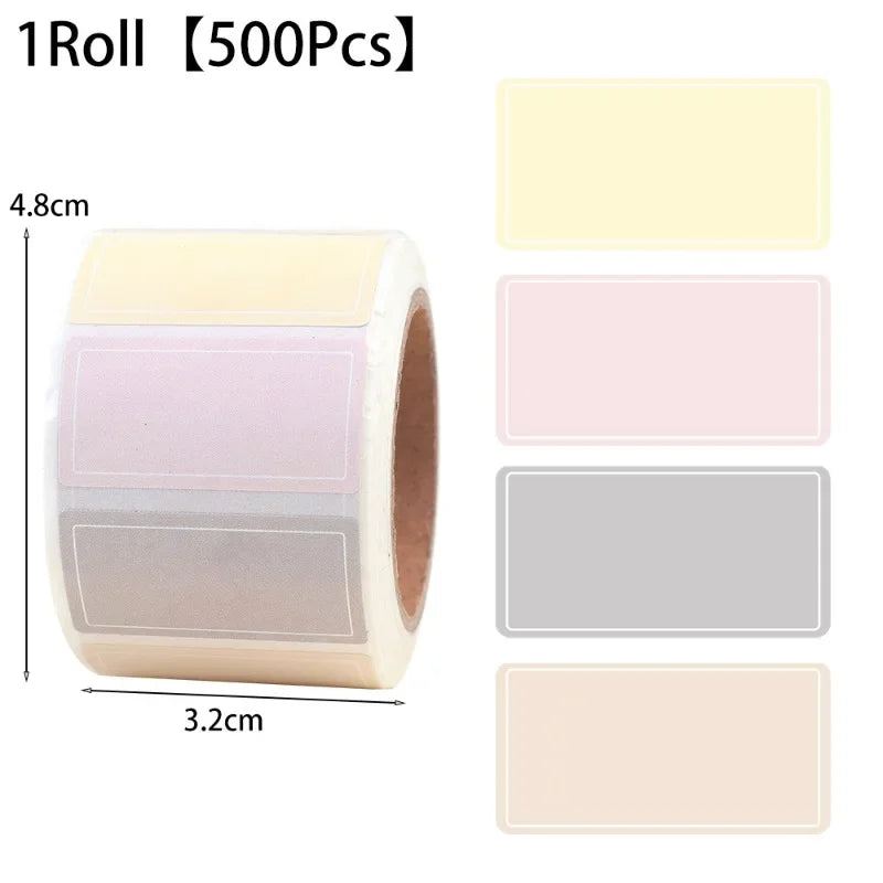 Writable Colored Label Stickers Kitchen Self-adhesive Spice Sticker DIY Classification Storage Waterproof Label for Home Office