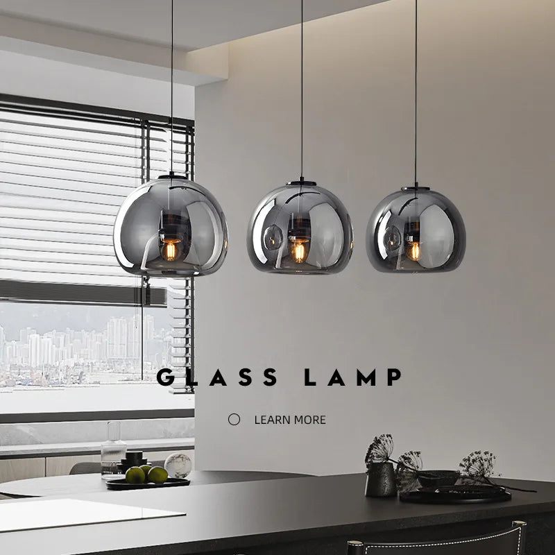 Nordic Restaurant Chandelier Lustre Pendant Lights Minimalist Coffee Shop Dining Kitchen Hanging Lamp Bar Bedroom Bedside Lamp