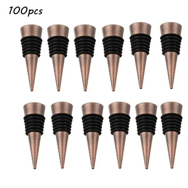 Zinc Alloy Wine Bottle Stopper Rubber Wine Stoppers Reusable Bottle Stoppers for Kitchen, Bar, Gifts, Holiday Party, Wedding