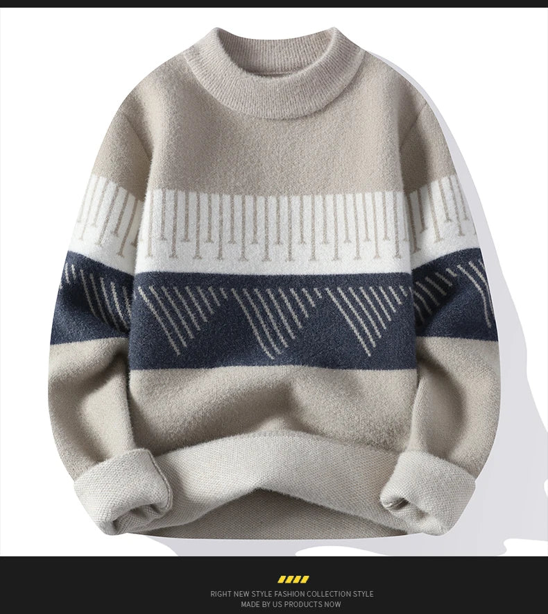 Fall Mens Christmas Cashmere Sweater O Neck Men Tops Quality Male Pullover Sweaters Thick Warm Pull Homme 2023