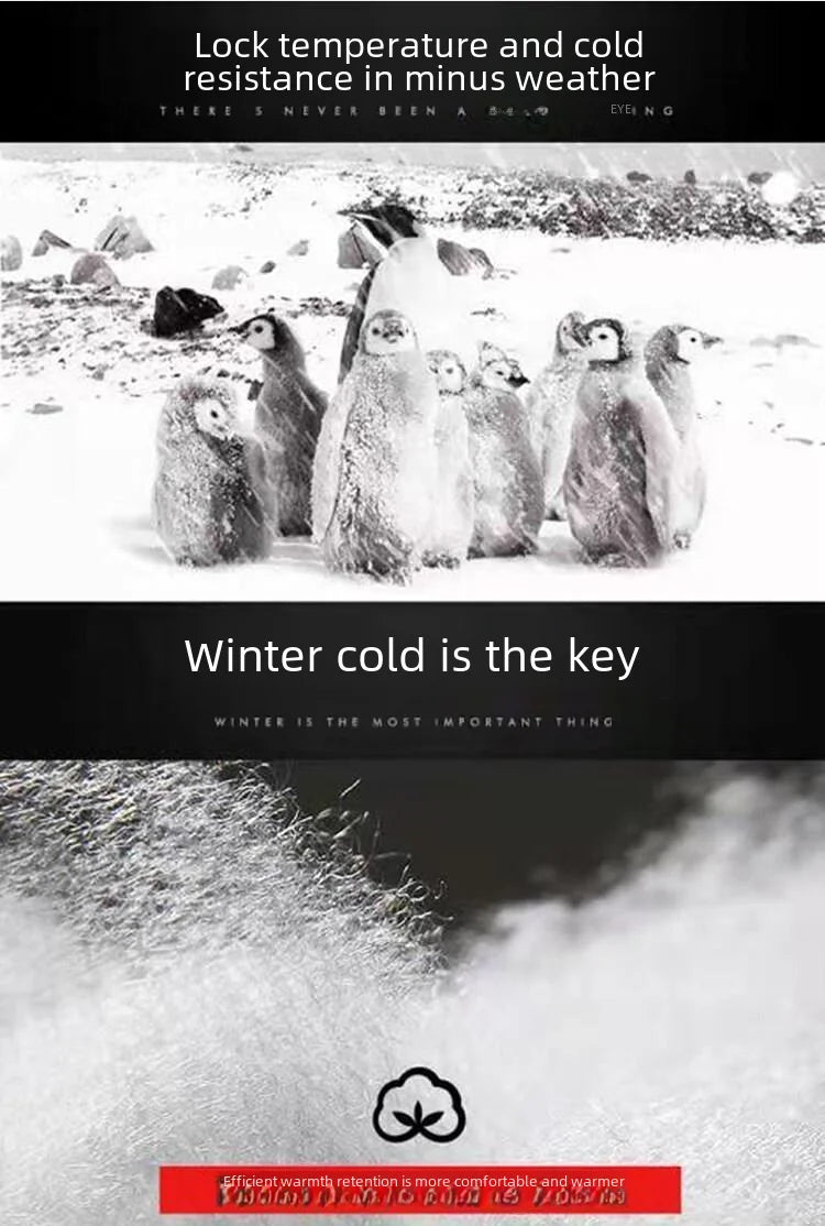 Men's Casual Cotton-padded Coat Winter Warm Thickened Solid Color Jacket Stand Collar Trendy Korean Style Fit Padded Jacket