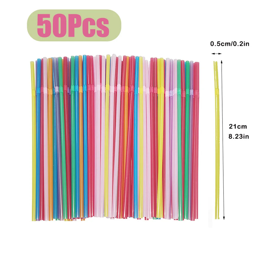 50-3000PCS rietjes Straw Multicolor Drinking Straws Milk Tea Bar Party Home Wedding Kitchen Accessories Beverage Straw Wholesale