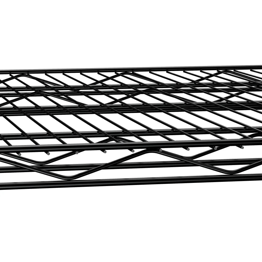 Warehouse supermarket kitchen other 5-layer heavy-duty adjustable shelves with wheels  adjustable feet  frame bearing 300 pounds