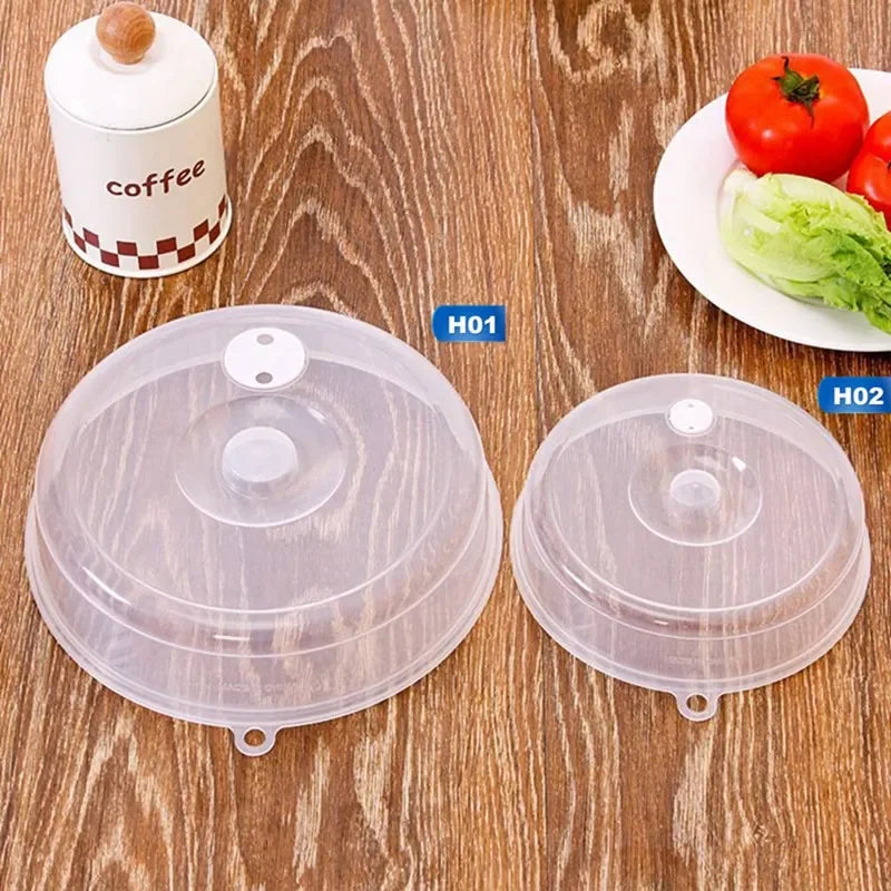 Large Microwave Splatter Cover Lid with Steam Vent Fresh Keeping Kitchen Stackable Sealing Disk Cover Universal Plate Bowl Cover