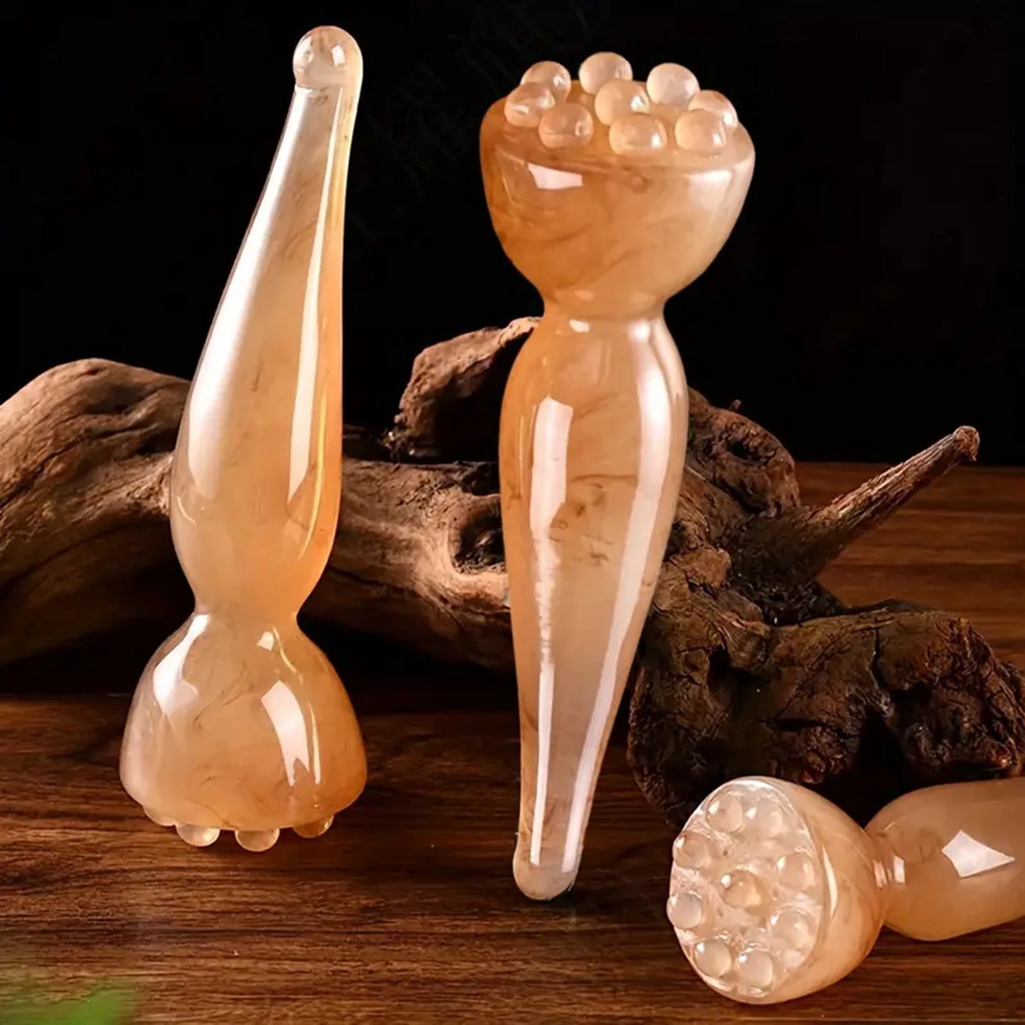 smooth Resin Face Massage Tools Gua Sha Face Skin Care massager sticks lotus seedpod shape facial lifting Dark Spots care tool