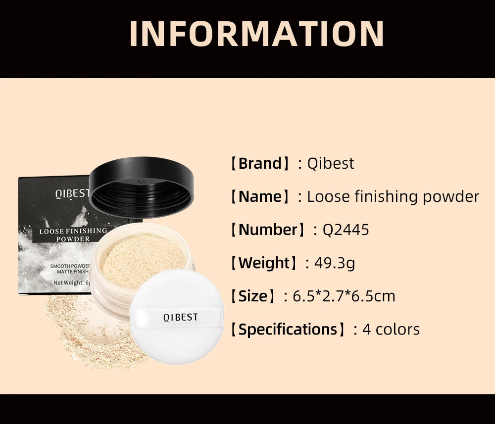 Face Loose Powder Translucent Matte Pink White Setting Powder Oil-Control Cosmetics Long-Lasting Waterproof Facial Makeup Powder