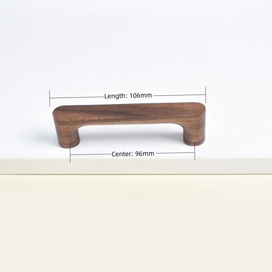 Nordic Wooden Cabinet Handles Solid Wood Furniture Kitchen Door Handle Wardrobe Cupboard Drawer Knobs Hardware Pull Handle