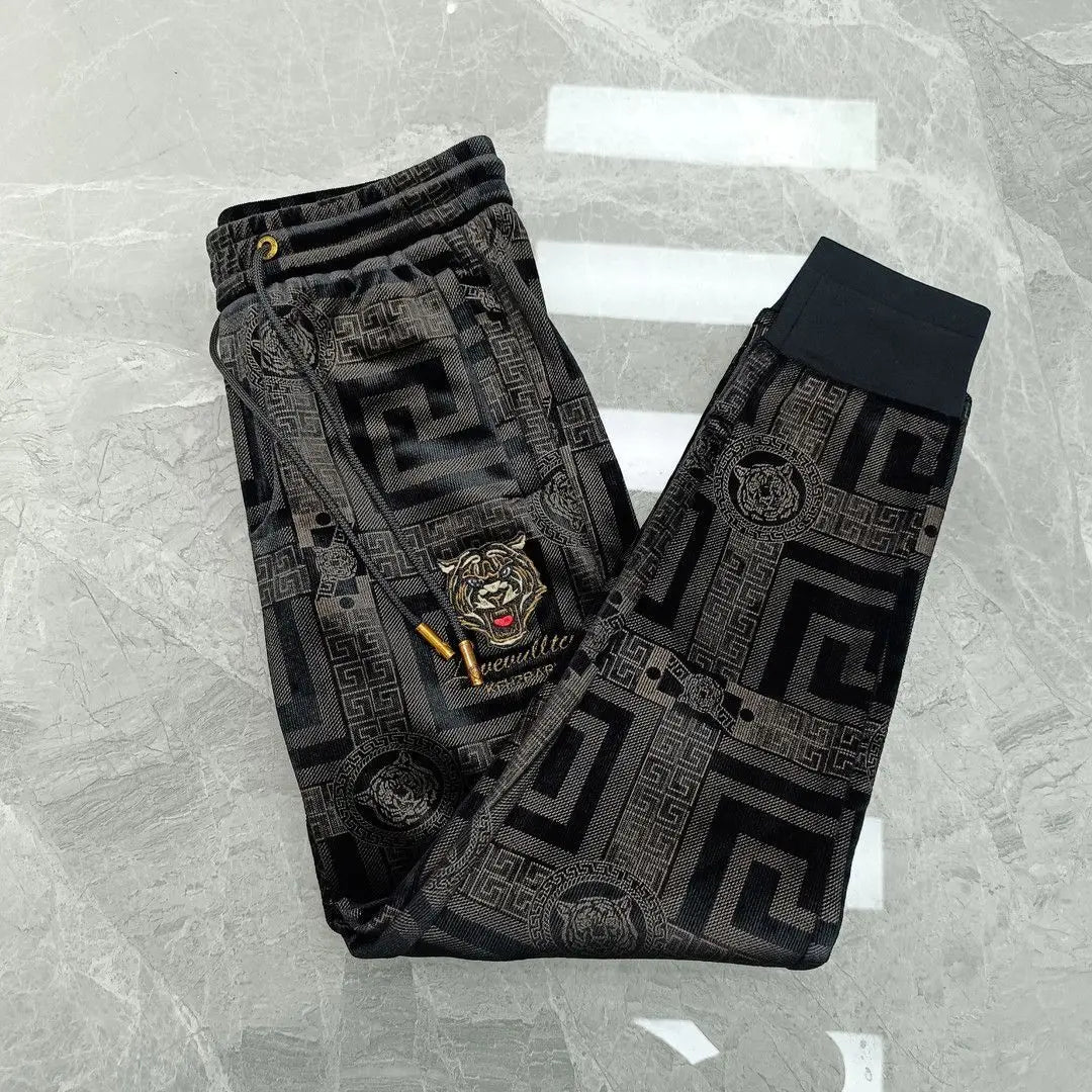 New Harem Pants with Tiger Embroidery for Men Autumn and Winter Sweatpants Men Clothing baggy Joggers Streetwear Track Pants