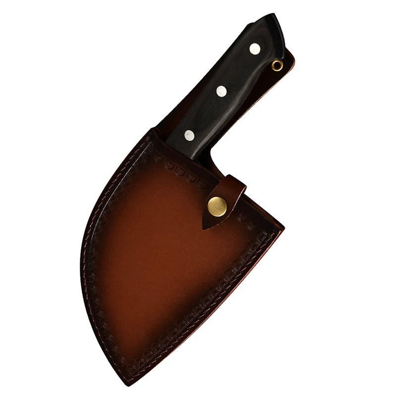 Kitchen Chef Cleaver Chopping Knife Sheath Leather Slicing Blade Guards Protect Case Cover Camping Hunting Travel Scabbard Tools
