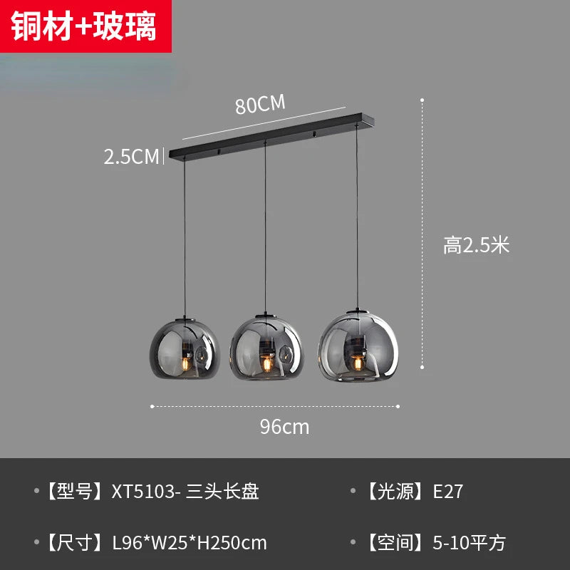 Nordic Restaurant Chandelier Lustre Pendant Lights Minimalist Coffee Shop Dining Kitchen Hanging Lamp Bar Bedroom Bedside Lamp