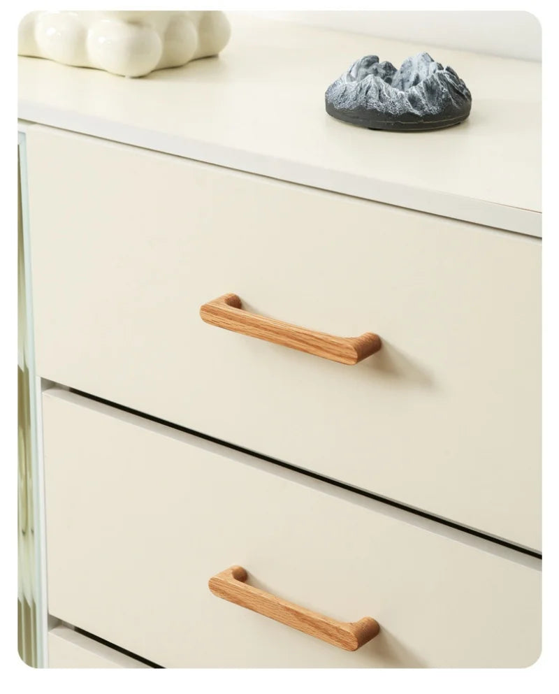 Nordic Wooden Cabinet Handles Solid Wood Furniture Kitchen Door Handle Wardrobe Cupboard Drawer Knobs Hardware Pull Handle