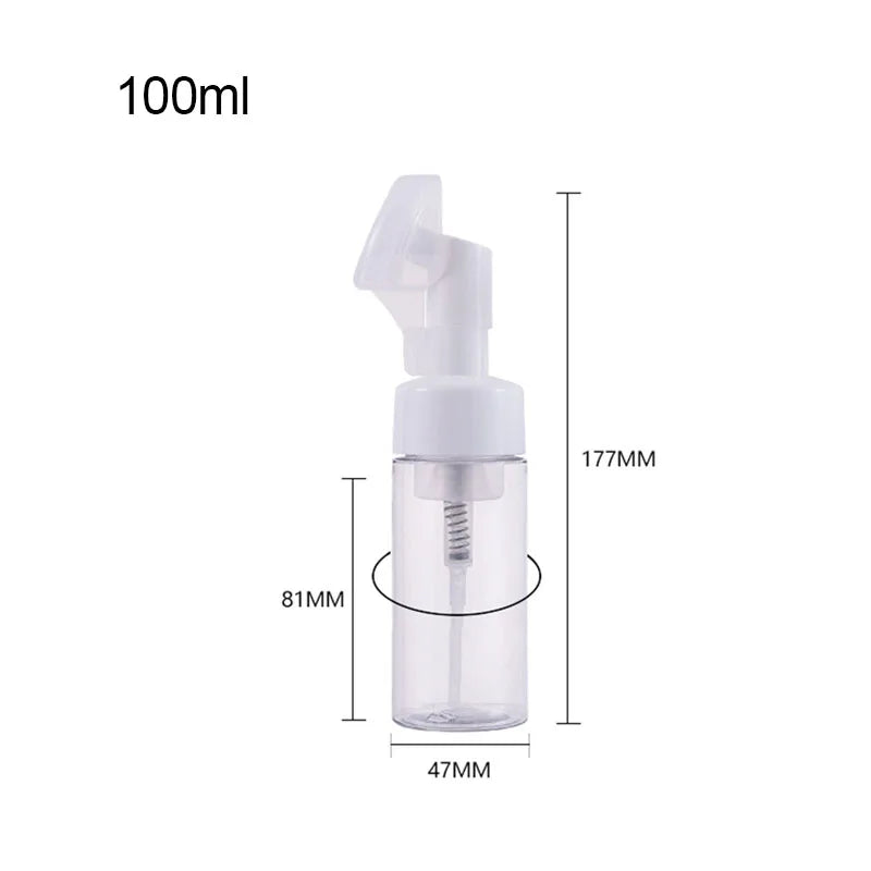 Soap Foaming Bottle Facial Cleanser Foam Maker Bottle with Silicone Clean Brush Portable Facewashing Mousse Foam Bottles
