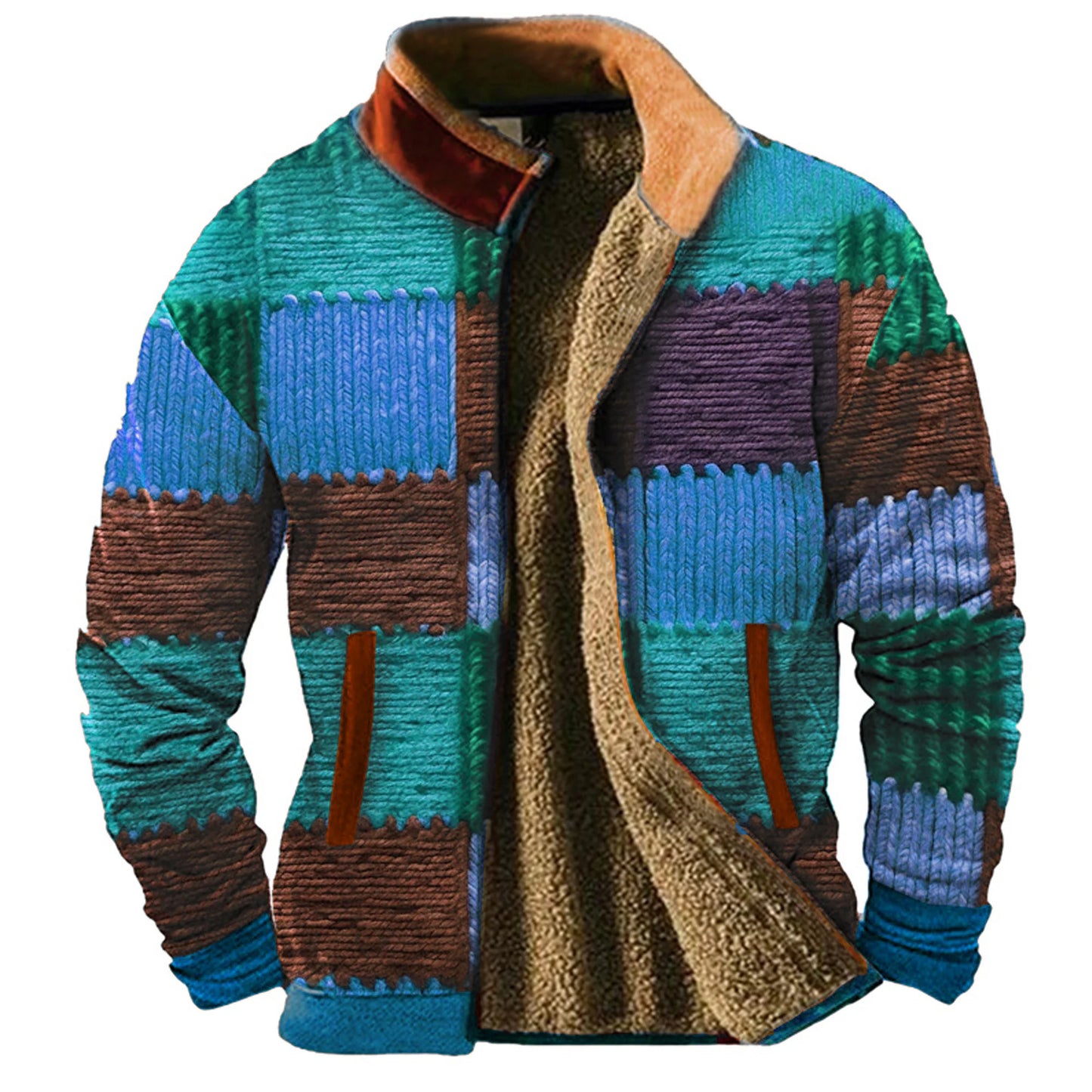 Winter Men's Clothing Men's Jacket Men's Long Sleeved Fur Inner Lining Warm Men's Clothing Windproof And Cold Proof 2024