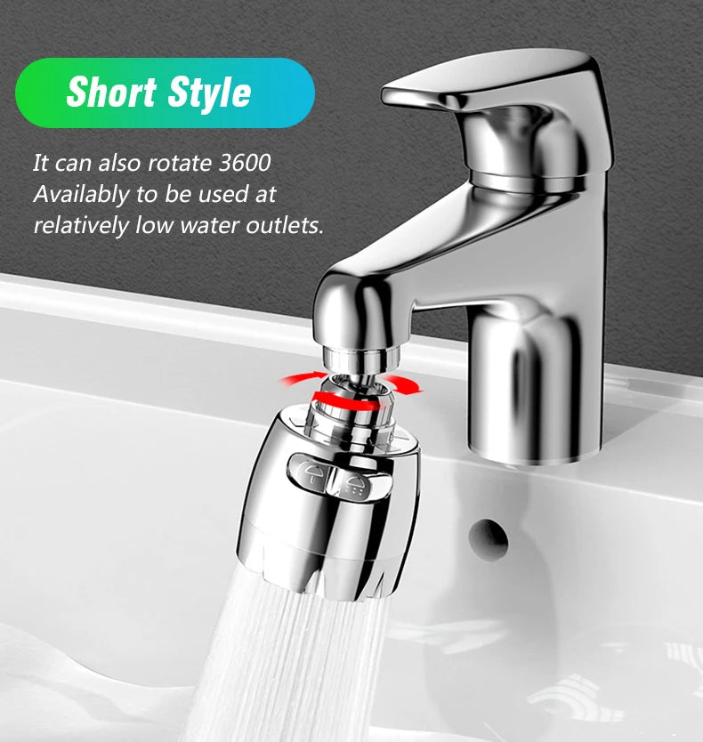 Faucet Extender 360 Degree Rotary Kitchen Sink Faucet Bubbler Water-Saving Device Adapter Soft Water Nozzle Bathroom Accessories