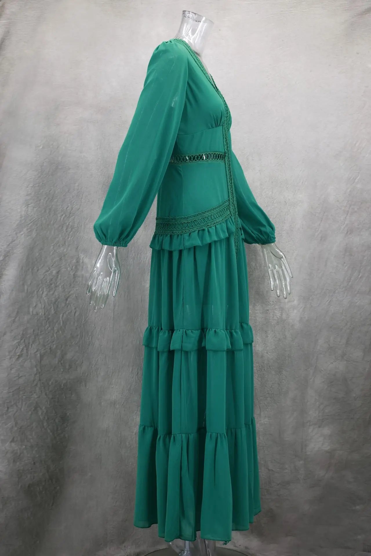Women’s Long Dress Long Sleeve V-neck Maxi Dresses 2024 Autumn and Winter New in Dresses Party Evening Dresses for Women