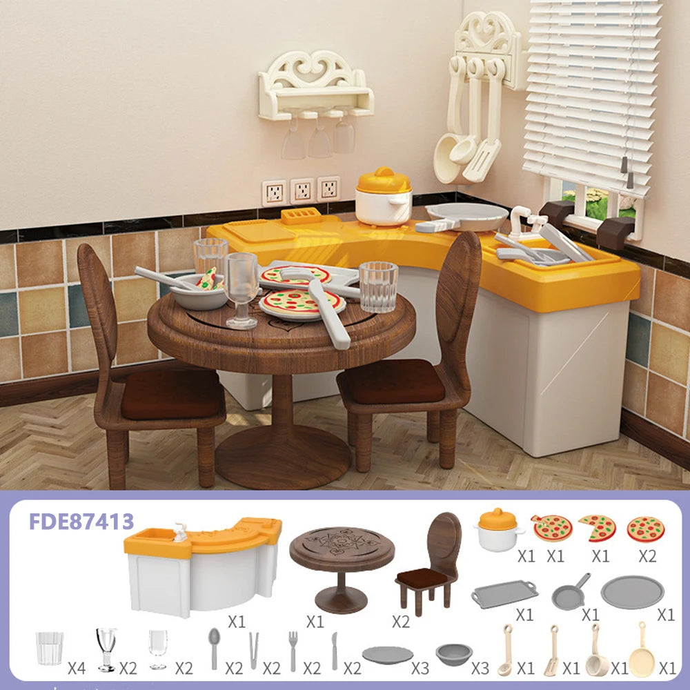 Dollhouse Miniature Furniture Accessories 1/12 Supermarket Micro Model Bedroom Forest Family For Kitchen Toys Doll Girl Gift