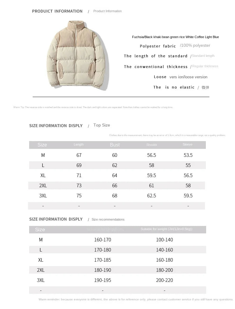 Autumn Winter Spliced Polar Fleece Solid Color Down Jacket High Quality Fabric Warm Comfortable Skin Lock Warm Men's Down Coats