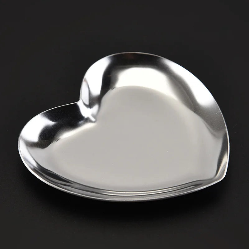 Stainless Steel European Jewelry Storage Tray Metal Cosmetic Storage Oval Cake Fruit Dessert Tray Snack Plate Kitchen Organizer