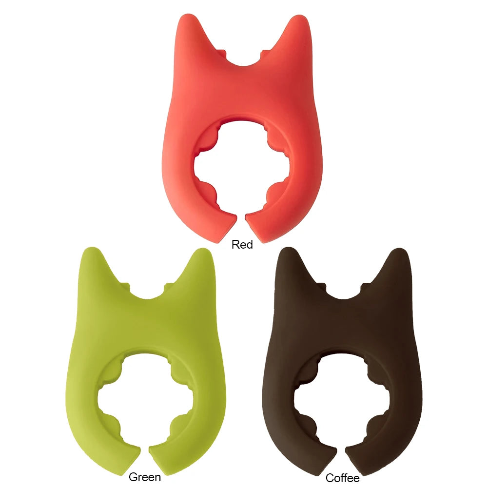Spoon Holder Clip Anti Scalding and Overflow with Non Perforated Fork Spatula Rack Silicone Cooking Pot Clip Kitchen Accessories