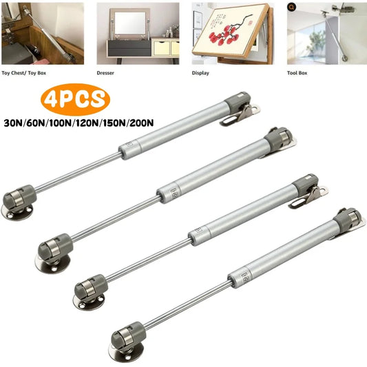 4PCS Cabinet Door Gas Struts 6-20KG Lift Supports Gas Spring Lid Support Gas Props/Shocks Kitchen Cupboard Hydraulic Hinge