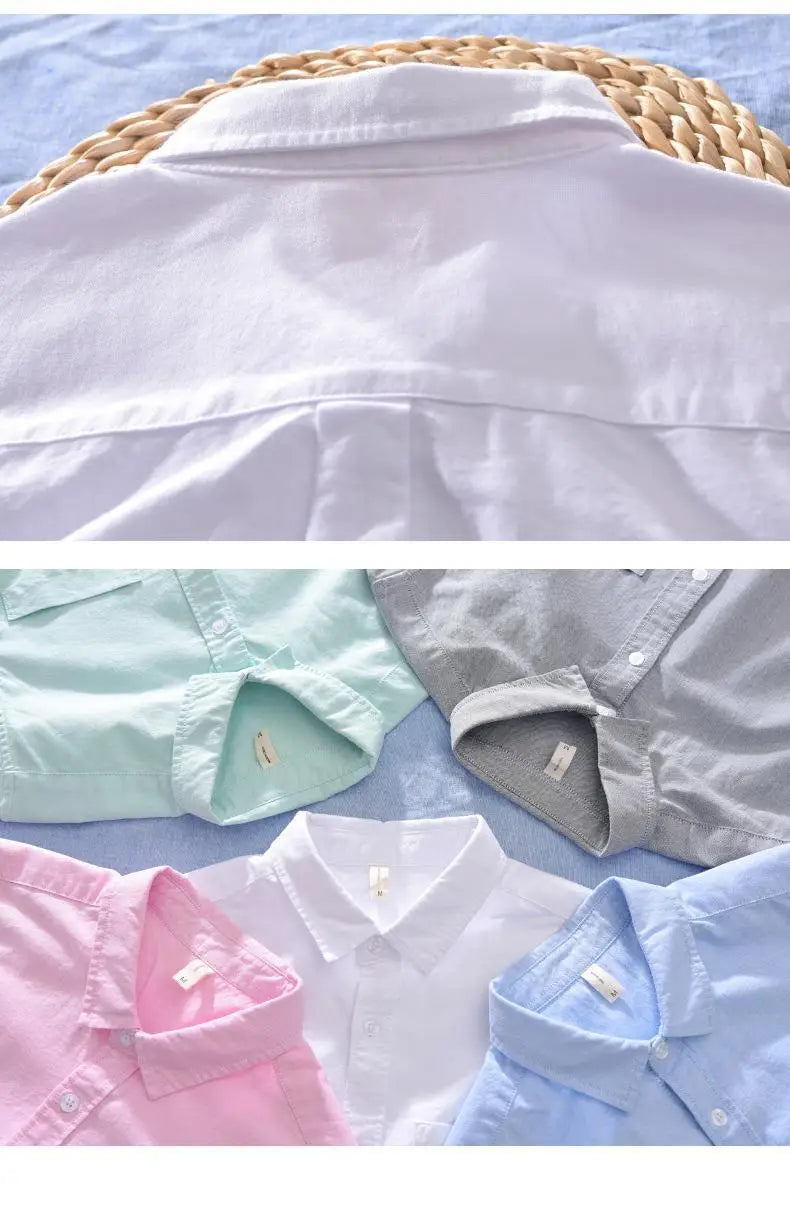 2024High-quality Men Solid Color Short-sleeve Shirts Made 100% Cotton, Suitable for Business  Casual Wear.M-3XL Loose Jacket