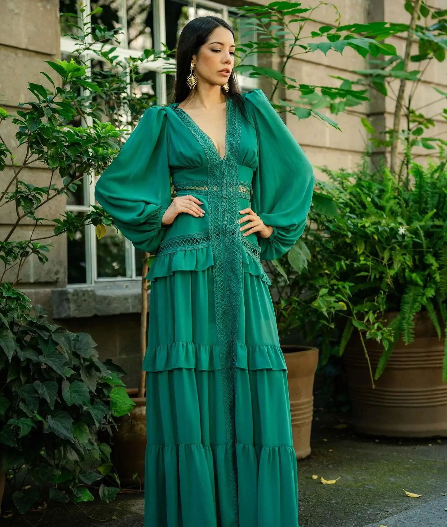 Women’s Long Dress Long Sleeve V-neck Maxi Dresses 2024 Autumn and Winter New in Dresses Party Evening Dresses for Women