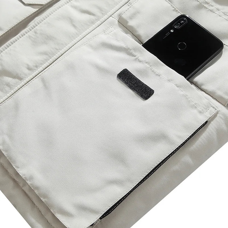 New Men Parkas Coat Windbreaker Big Pockets Wholesale Winter Parkas Men Thicken Coat Fur Hooded Jacket Overcoat Keep Warm Male