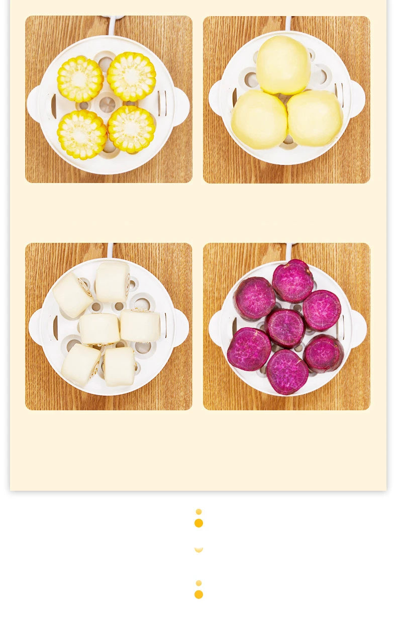 Multi Function Egg Steamer Electric Egg Cooker Corn Milk Steamed Kitchen Cooking Machine Rapid Double Layer Egg Boiler Steamer