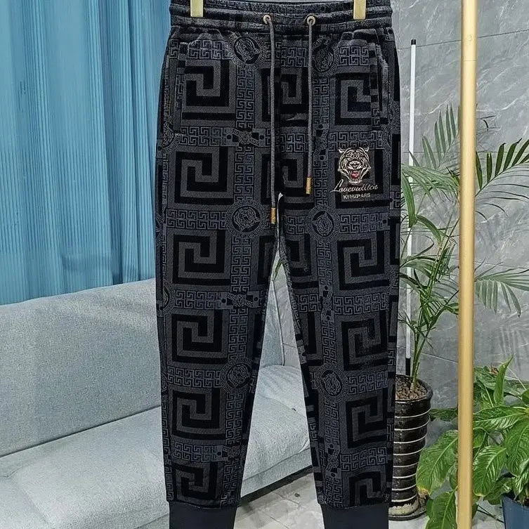 New Harem Pants with Tiger Embroidery for Men Autumn and Winter Sweatpants Men Clothing baggy Joggers Streetwear Track Pants