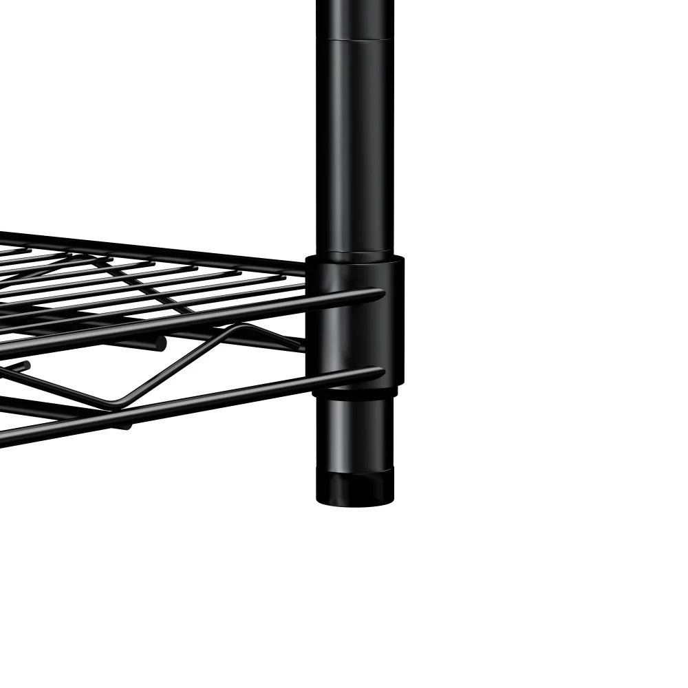 Warehouse supermarket kitchen other 5-layer heavy-duty adjustable shelves with wheels  adjustable feet  frame bearing 300 pounds