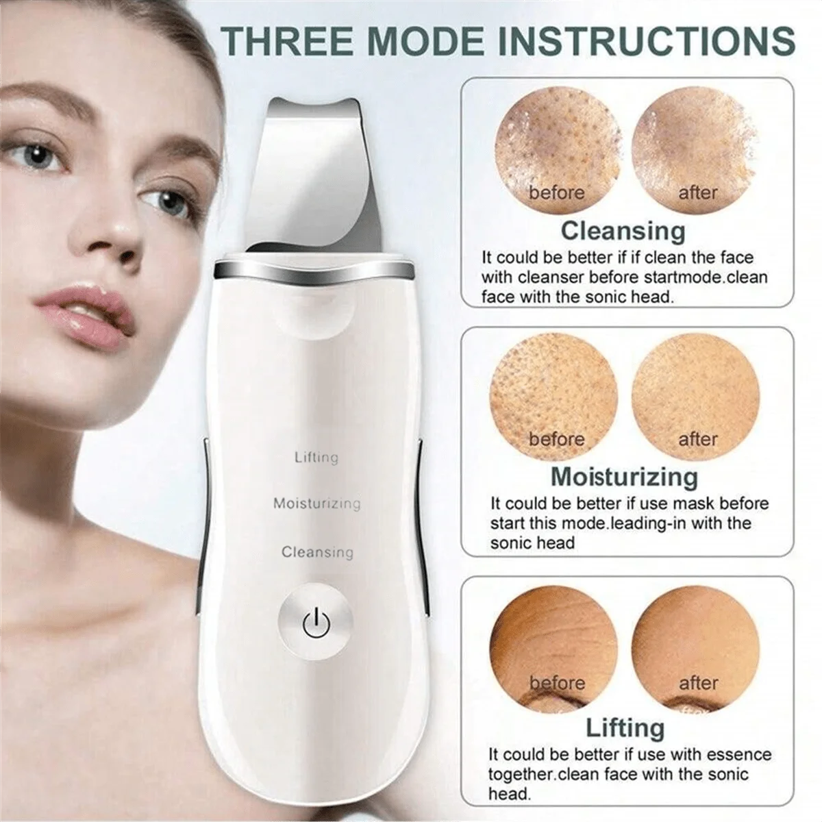Facial Skin Scrubber Face Spatula Exfoliator Deep Cleansing Tool Blackhead Remover Pore Cleaner Body Skin Spatula Skin Care Tool