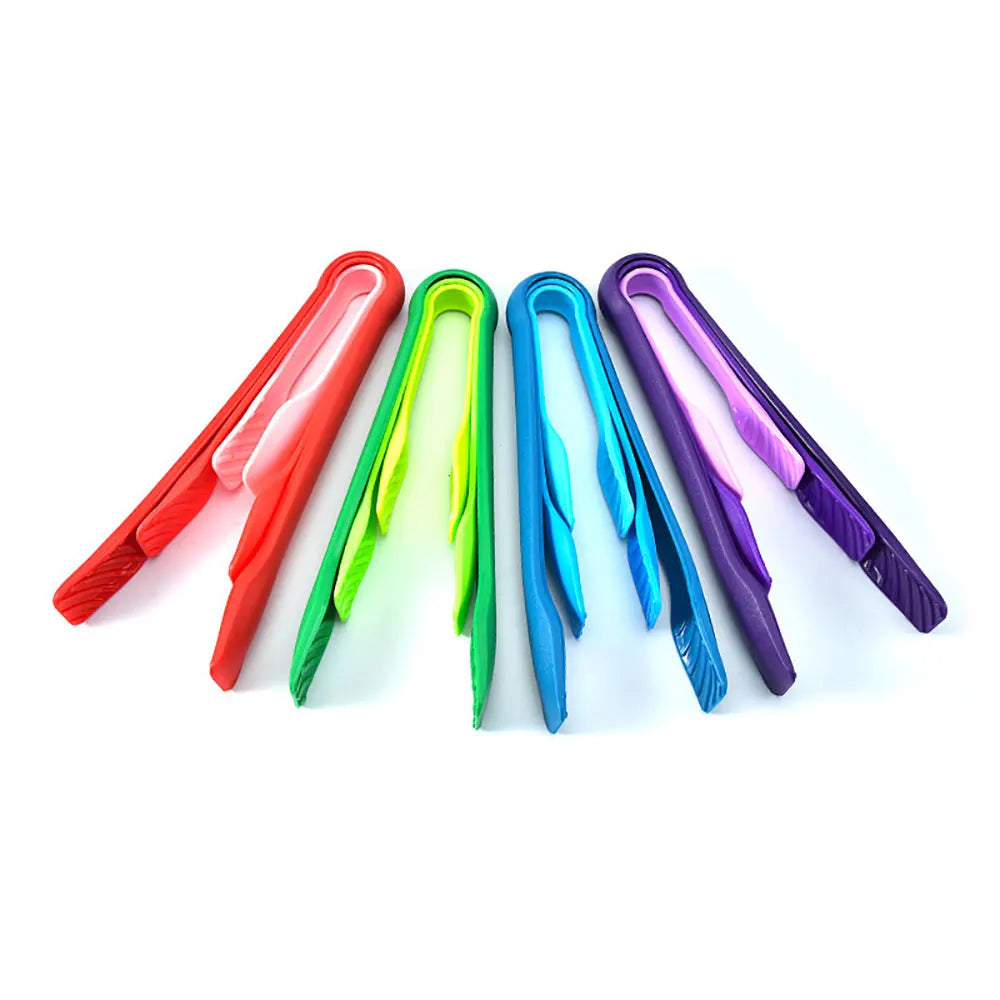 Silicone world 3pcs PP Food Tong Kitchen Tongs Non-slip Cooking Clip Clamp BBQ Salad Tools Kitchen Accessories Cake Food Clip
