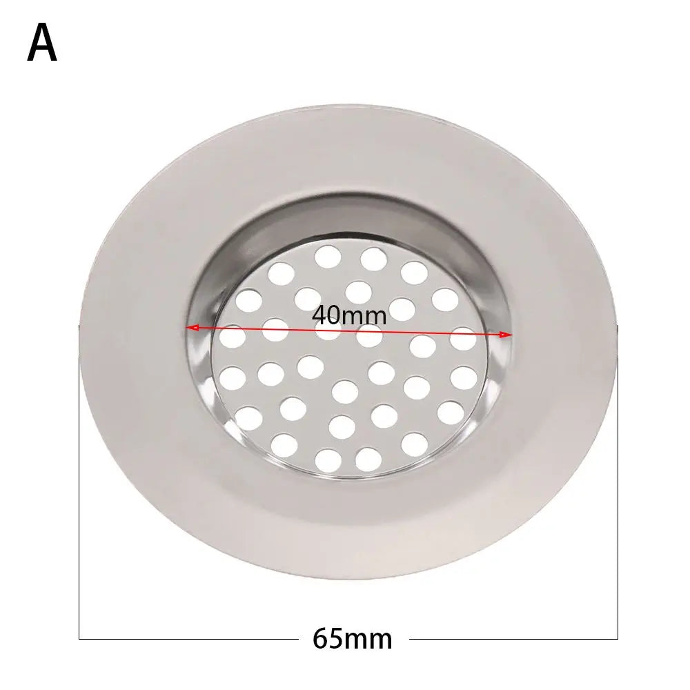 Kitchen Drain Plug Stainless Steel Sink Strainer Mesh Trap Drain Filter Hair Clean Up Waste Catcher Bathtub Accessories