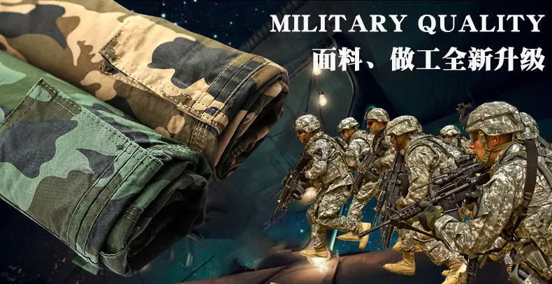 Military Men Camouflage Tactical Cargo Shorts Summer New Y2k Multiple Pockets Loose Big Size Outdoor Sports Knee Lenght Pants