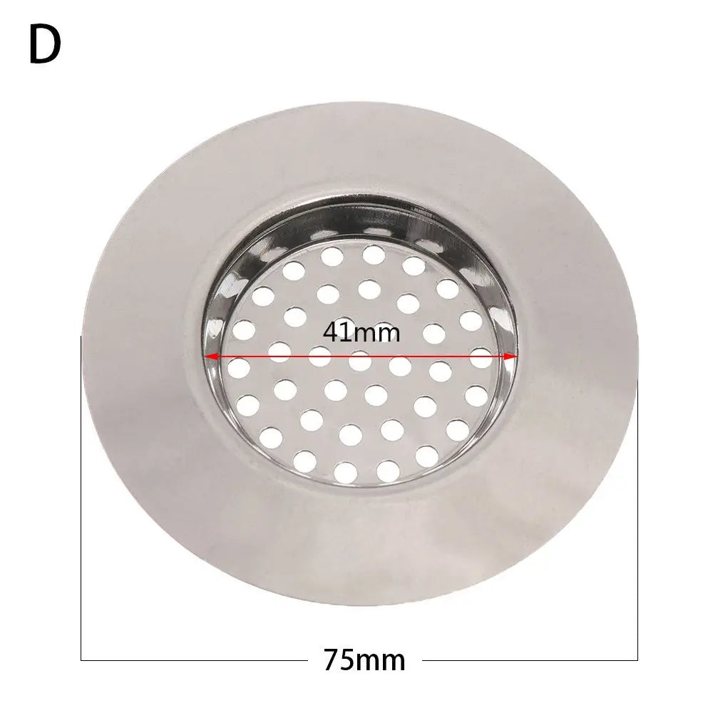 Kitchen Drain Plug Stainless Steel Sink Strainer Mesh Trap Drain Filter Hair Clean Up Waste Catcher Bathtub Accessories