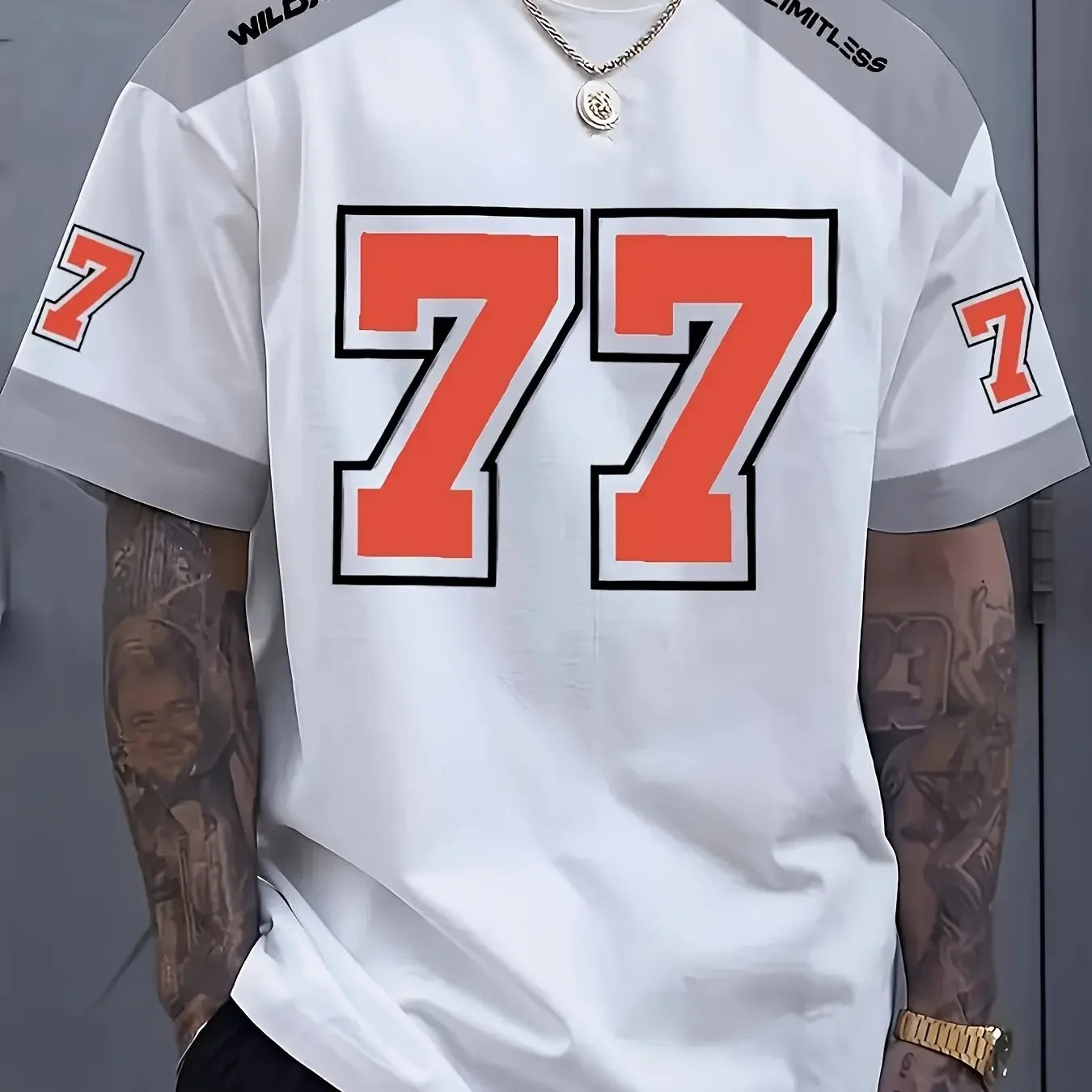 Men's summer fashionable streetwear T-shirt, casual round neck short sleeved top with 3D digital printing pattern, slightly elas