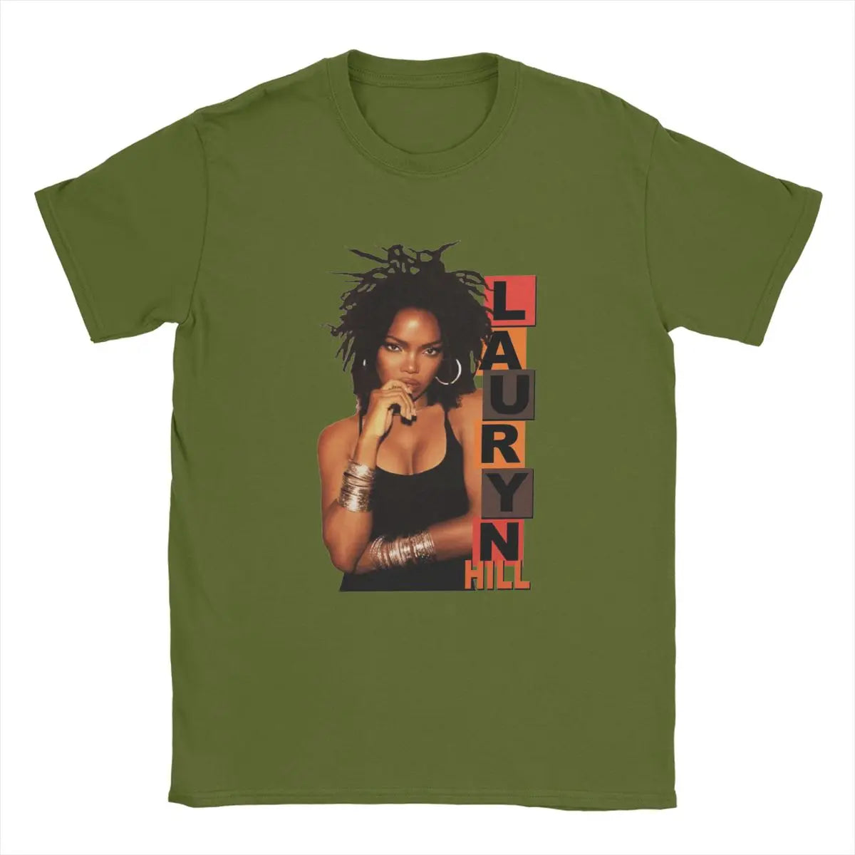 Men's T-Shirts Lauryn Hill Fugees The Famous Vintage Cotton Tee Shirt Short Sleeve Music Hip Hop Harajuku T Shirt Round Neck