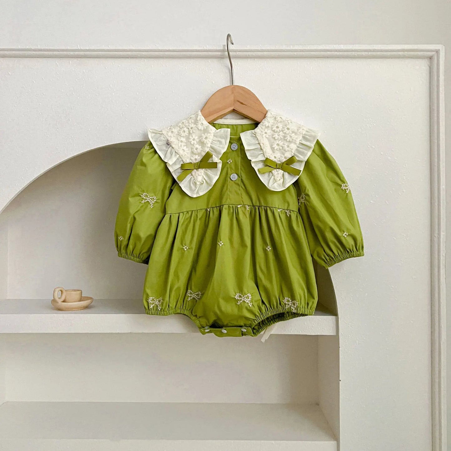 1-6Y Baby Girl Clothing Lace Autumn Casual Dresses Children Fashion Embroidery Sweet Princess Dress Long Sleeve Kids Party Dress