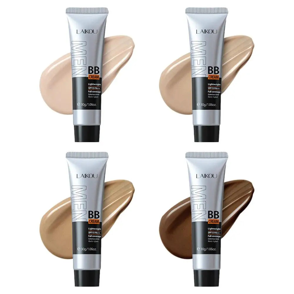 BB Cream For Men Full Coverage Facial Concealer Long Lasting Makeup Foundation Waterproof Men BB Liquid Foundation 30g