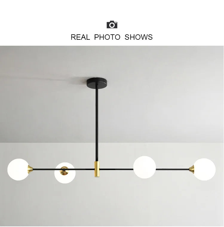 Modern Chandelier for lliving room Minimalist Glass Ball Pendant Lights Home Decoration Dining Room Kitchen Hanging Lamp Bedroom