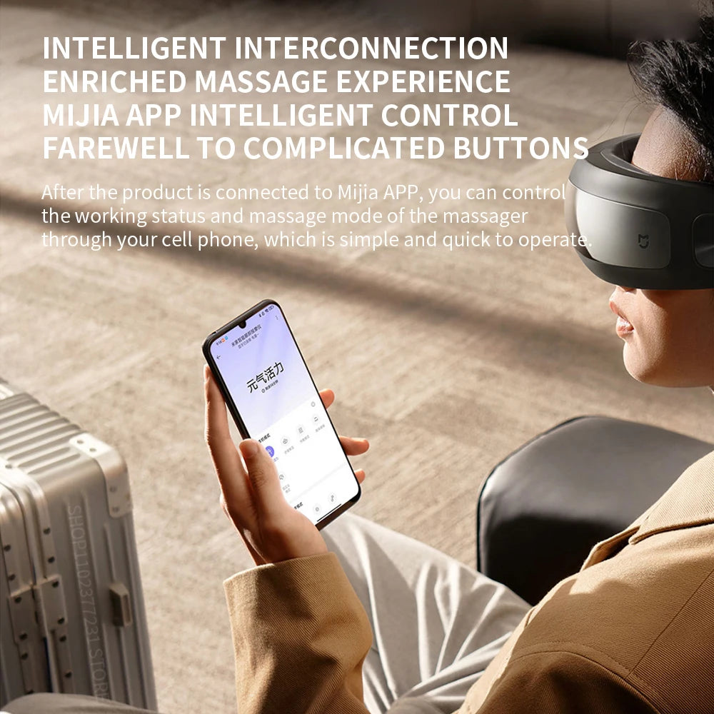 New Xiaomi Mijia Smart Eye Massager Hot Compress Zone Massage Relieve Fatigue Eye Care Instrument Work With Mi Home App