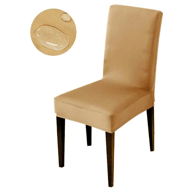 Waterproof Elastic Chair Cover For Dining Room Kitchen Wedding Hotel Banquet Restaurant Anti-dirty Seat Cover Dining Chair Cover