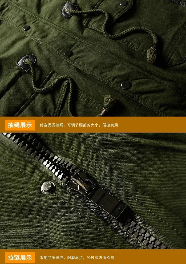 Camouflage Jacket Winter Hooded Velvet Thick Windproof Coat Men Warm Male's Medium-long Parkas New Mens Camo Parka Coat