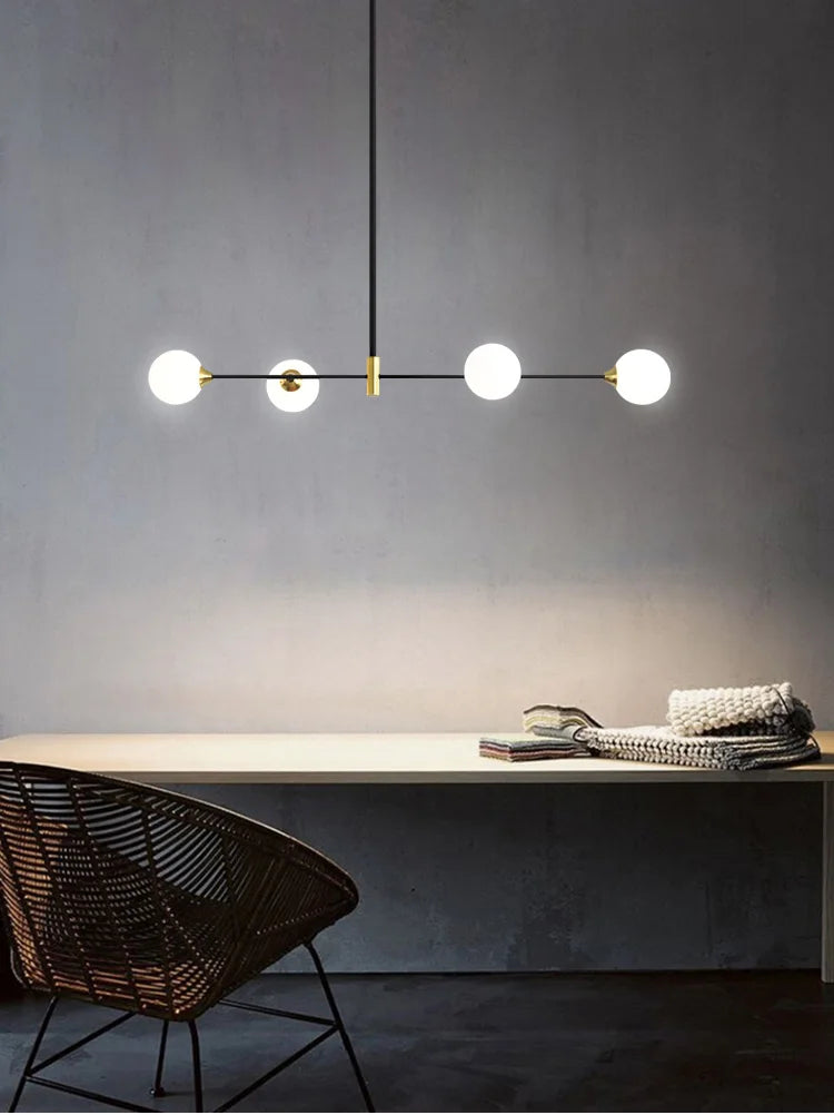 Modern Chandelier for lliving room Minimalist Glass Ball Pendant Lights Home Decoration Dining Room Kitchen Hanging Lamp Bedroom