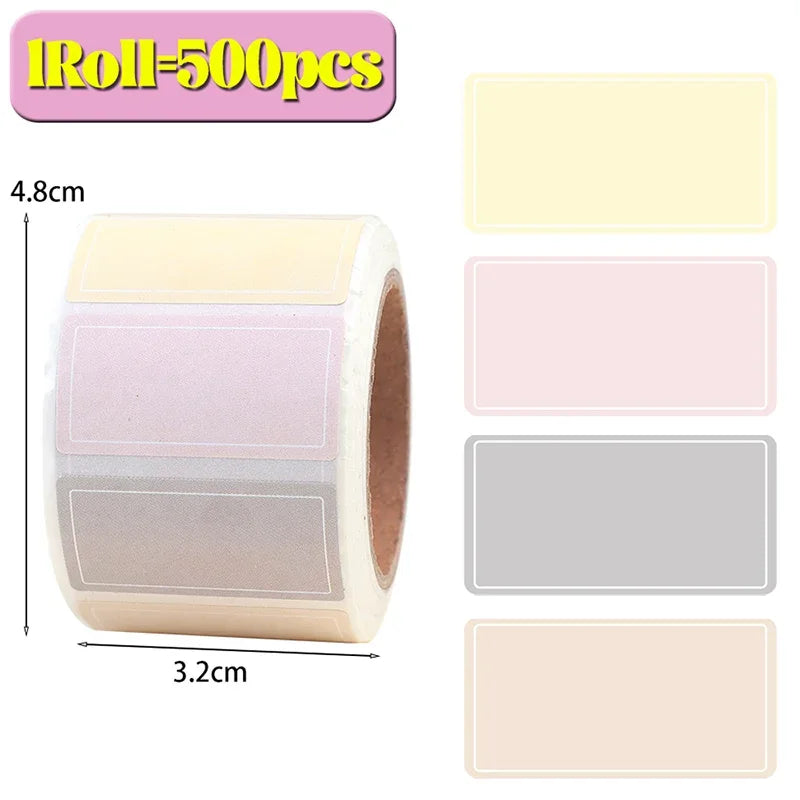 Writable Colored Label Stickers Kitchen Self-adhesive Spice Sticker DIY Classification Storage Waterproof Label for Home Office
