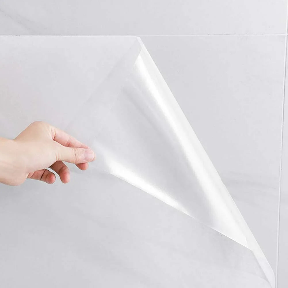 60x300cm Transparent Kitchen Oil-proof Wall Sticker Heat-resistant Self-Adhesive Film Covering Removable Protective Film Shelf