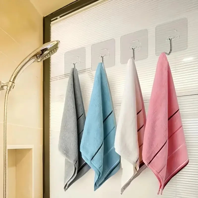 100PcsTransparent Self adhesive wall hooks Multi-Purpose Wall Hook Key Holder Towel Holder For Kitchen Bathroom Accessories