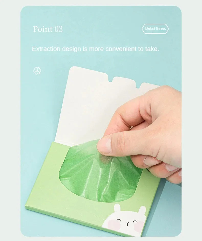 100Pcs New Face Oil Blotting Paper Protable Matting Face Wipes Facial Cleanser Oil Control Oil-absorbing Face Cleaning Tools