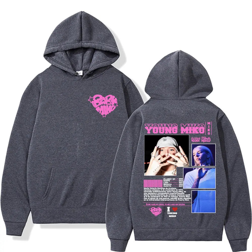 Singer Young Miko Baby Miko Tour Hooded Men Women's Clothing Vintage Casual Fan Gift Sweatshirt Fashion Aesthetic Comfort Hoodie